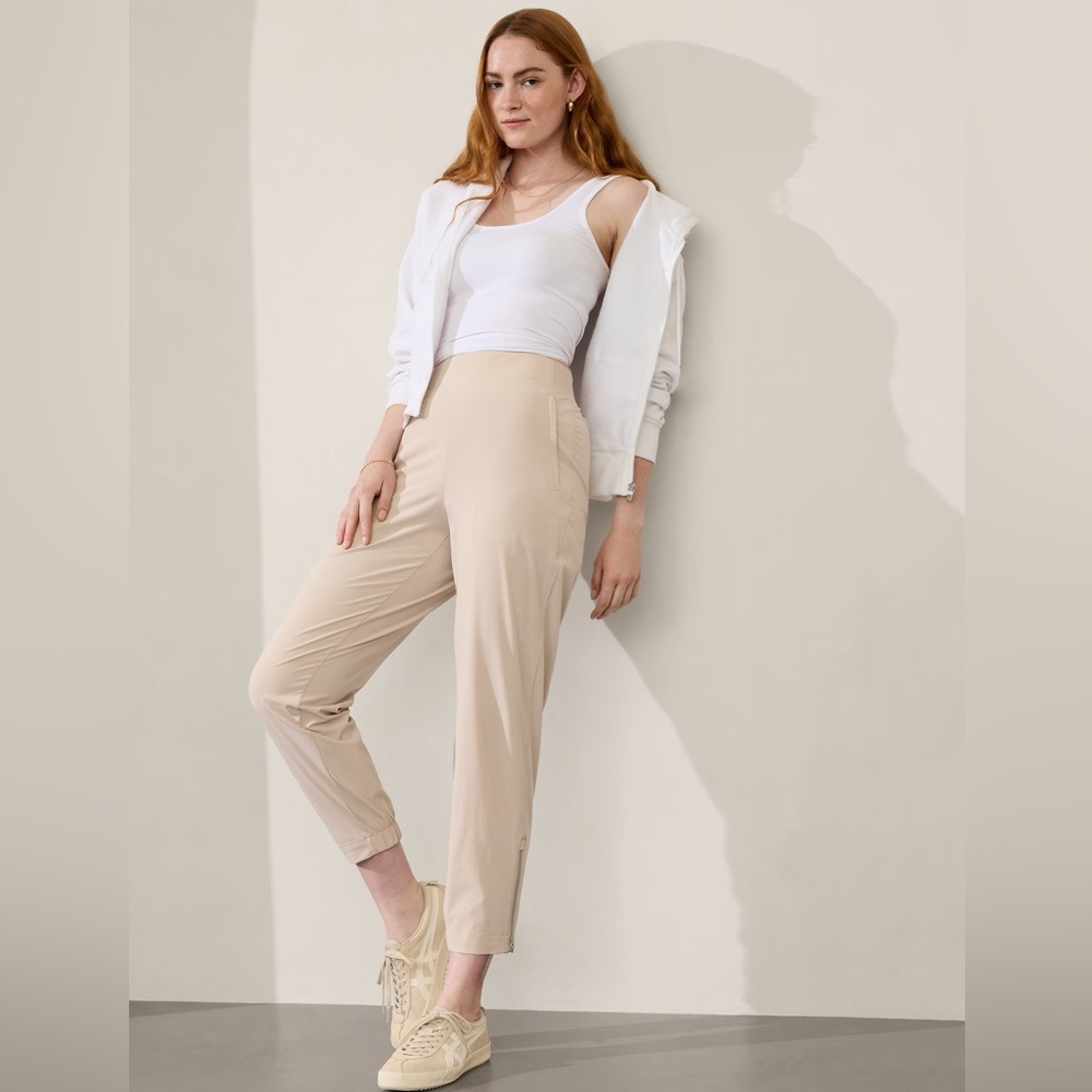 NWT Athleta Brooklyn High Rise Jogger Pants 2 Abalone